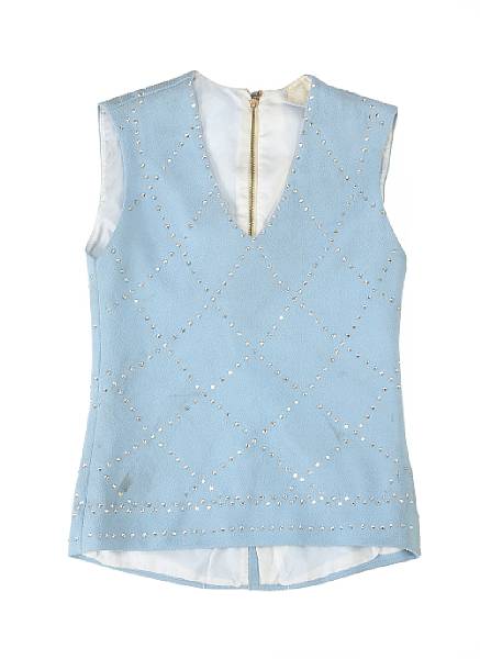 Appraisal: A Michael Jackson vest early s Made of powder-blue polyester