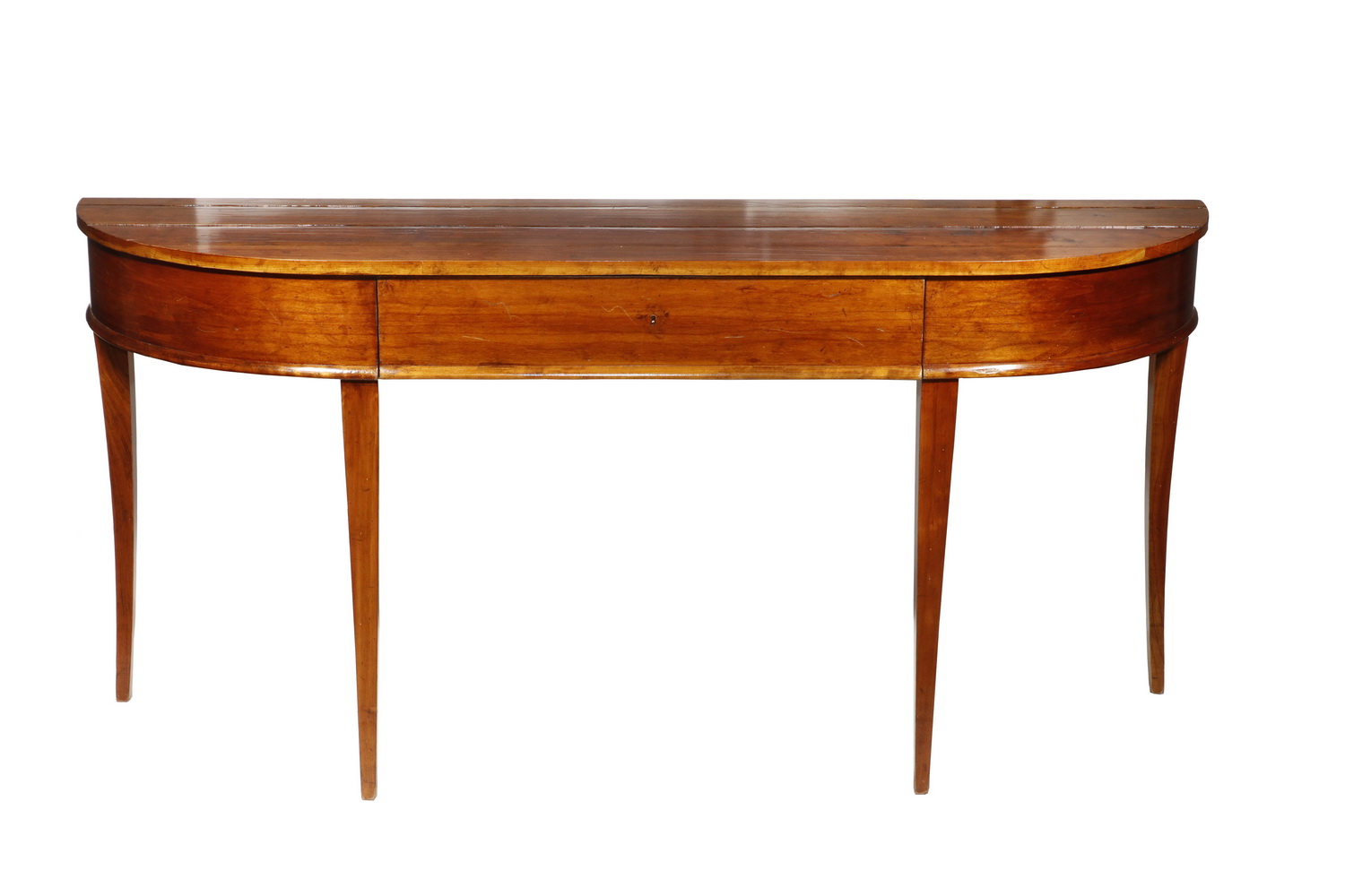 Appraisal: HEPPLEWHITE CONSOLE TABLE Custom Hepplewhite Style Single Drawer Mahogany Console