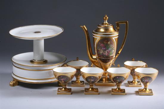 Appraisal: SEVEN-PIECE S VRES PORCELAIN COFFEE SET - M Imple de