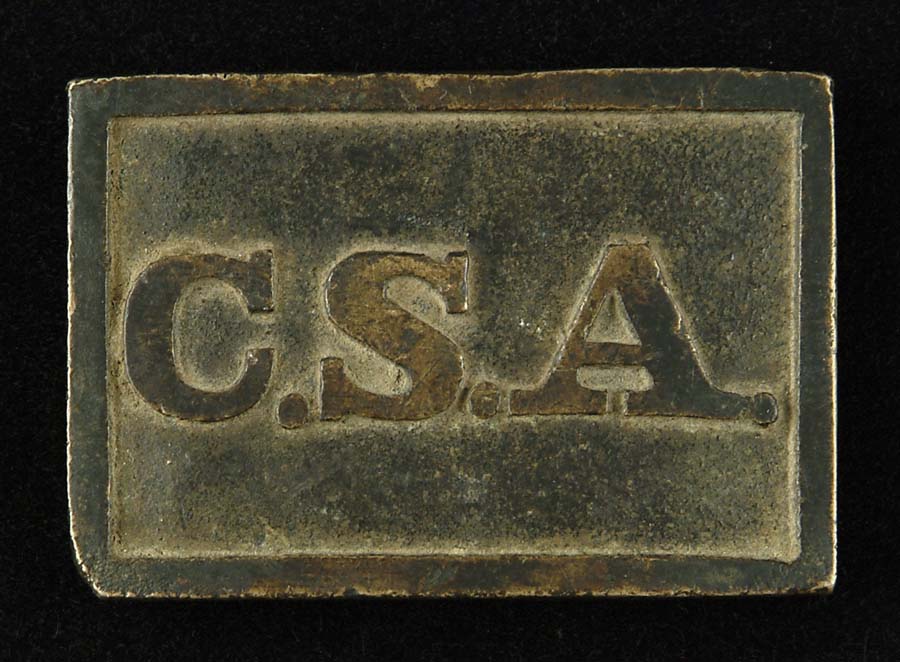 Appraisal: CONFEDERATE C S A ENLISTED MAN S WAIST BELT PLATE