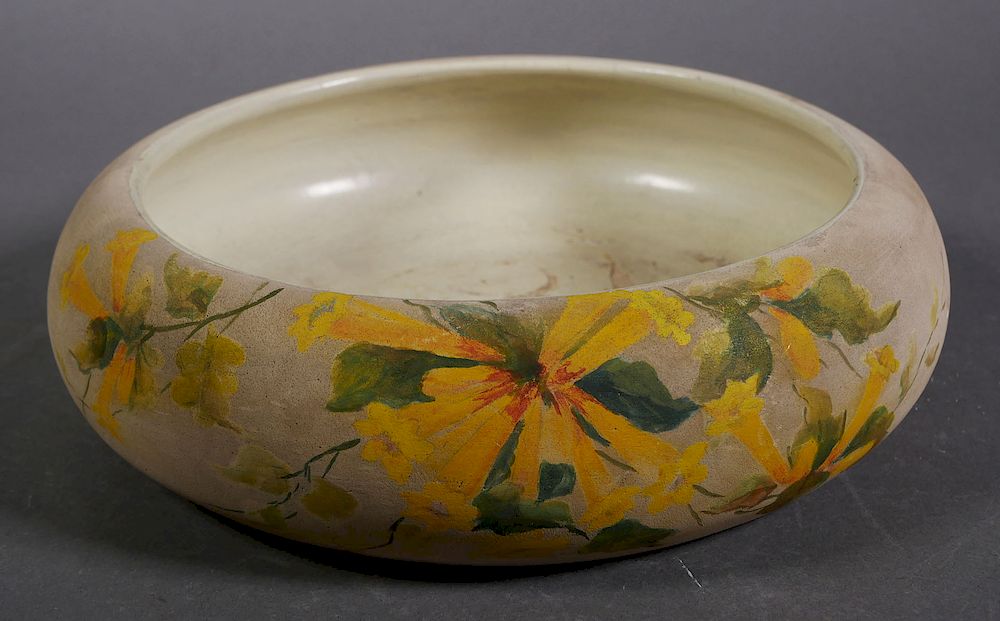 Appraisal: MANATEE RIVER POTTERY Low Bowl s A low flower bowl