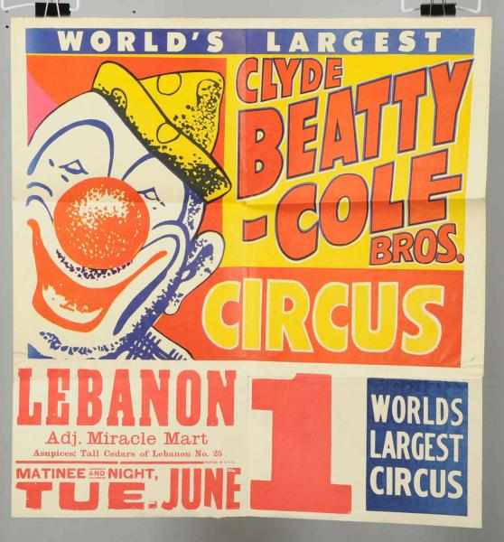 Appraisal: Lot of Assorted Circus Posters s to s with fold