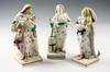 Appraisal: FIGURINES Lot of th c Staffordshire polychrome decorated figurines depicting