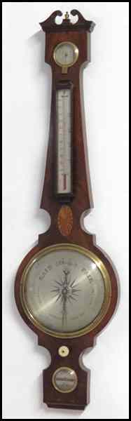 Appraisal: ENGLISH REGENCY INLAID MAHOGANY BAROMETER Mayer Charlotte St Length ''