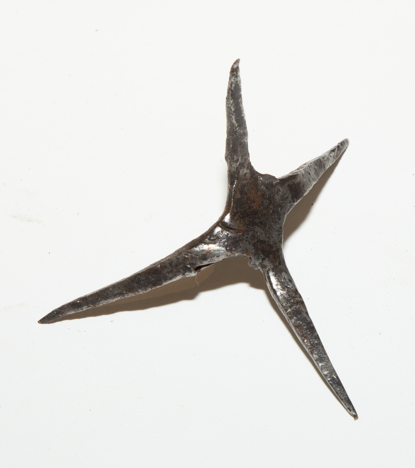 Appraisal: RARE REVOLUTIONARY WAR ERA WROUGHT IRON CALTROP A defensive weapon