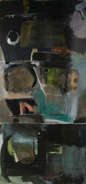 Appraisal: Property of various owners Abstraction triptych signed and dated 'Julie