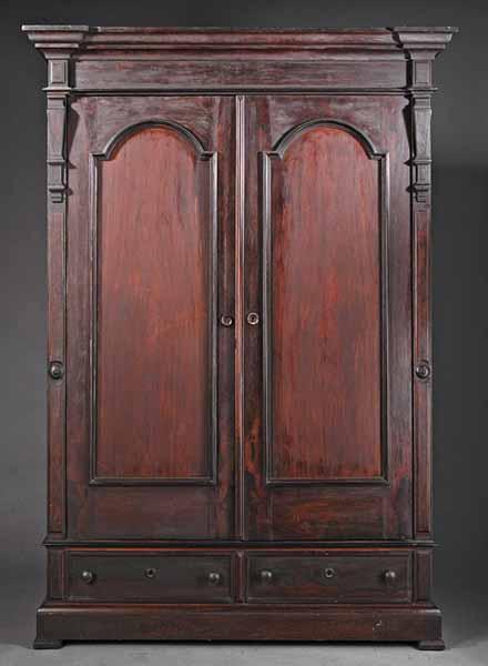 Appraisal: An American Rosewood Armoire mid- th c the molded cornice