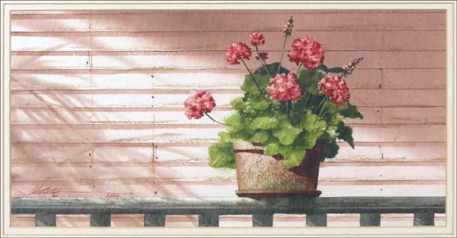 Appraisal: MICHAEL J WEBER AMERICAN B THE FRONT PORCH Watercolor on