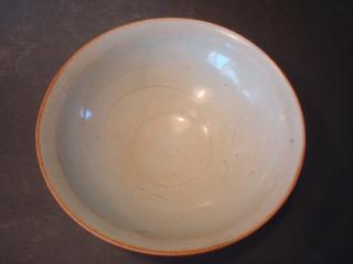 Appraisal: ANTIQUE Chinese Celadon Lotus Bowl th C diameter high ANTIQUE