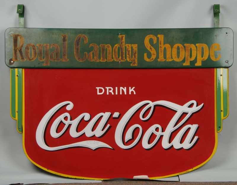 Appraisal: Porcelain Royal Candy Shoppe Coca-Cola Sign Description s Beautiful condition