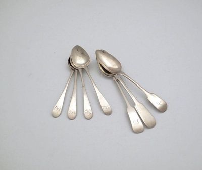 Appraisal: A small collection of Scottish provincial silver spoons comprising a