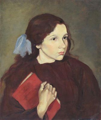 Appraisal: Clara Klinghoffer American - Portrait of Annie Salomans with her