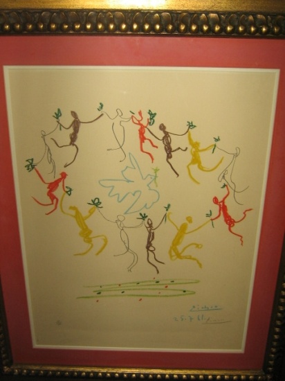 Appraisal: PABLO PICASSO after Celebration of Peace Offset color lithograph x