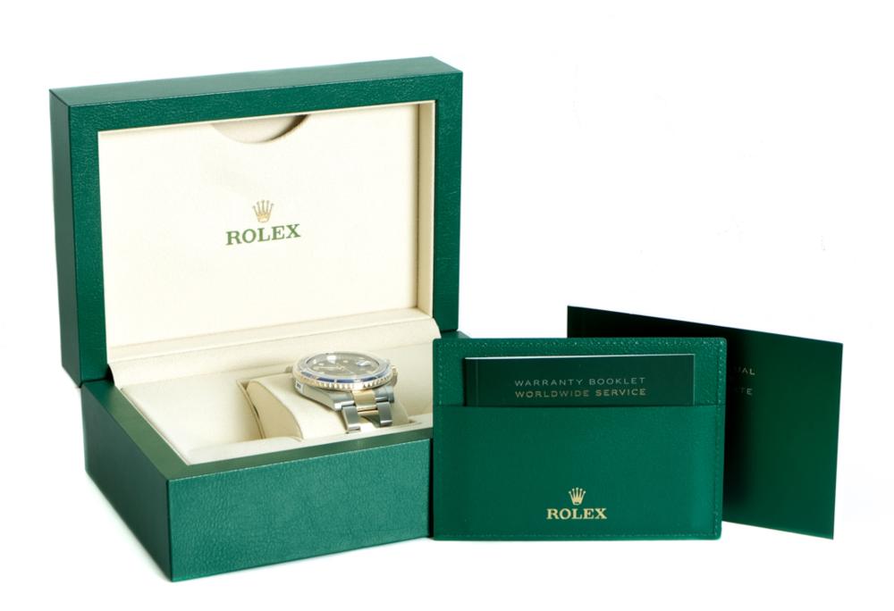 Appraisal: ROLEX SUBMARINER TWO TONE BLUE DIAL MEN'S WATCHRolex Submariner Date