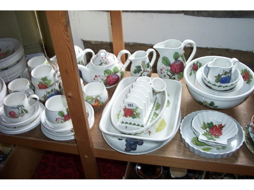 Appraisal: An extensive collection of Portmeirion Pomona pattern dinner and teawares