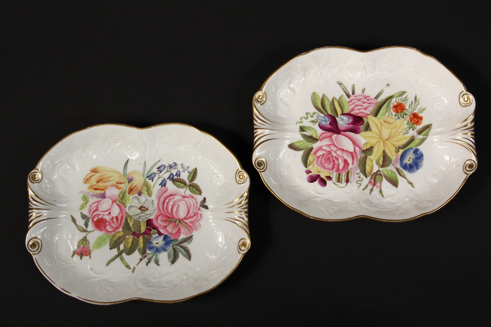 Appraisal: PAIR OF ENGLISH SERVING DISHES - Mayer Newbold Shaped Serving