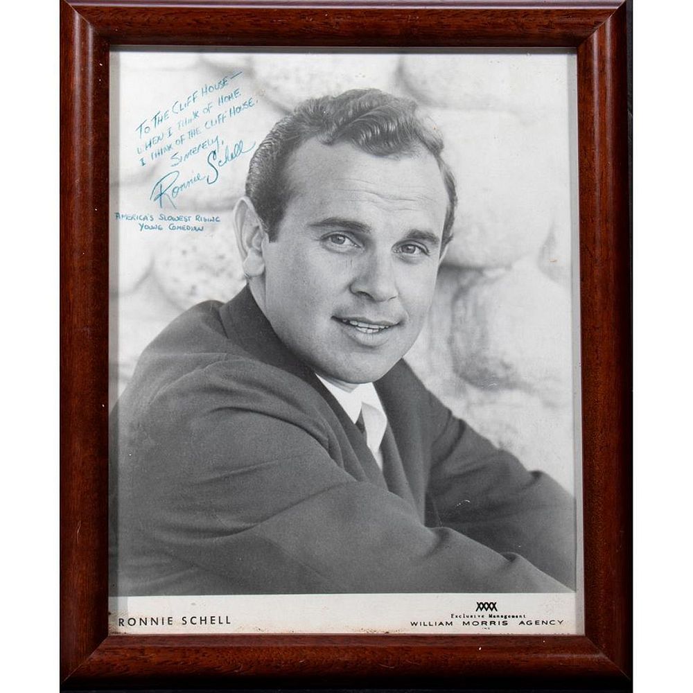 Appraisal: Ronnie Schell Original autographed inscribed photograph Size x Condition Showing