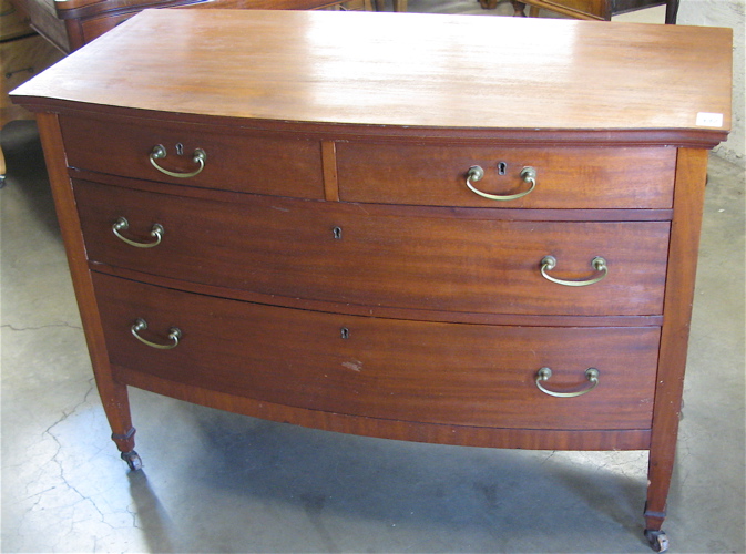 Appraisal: MAHOGANY BOW-FRONT DRESSER Berkey Gay Furniture Co Grand Rapids Michigan