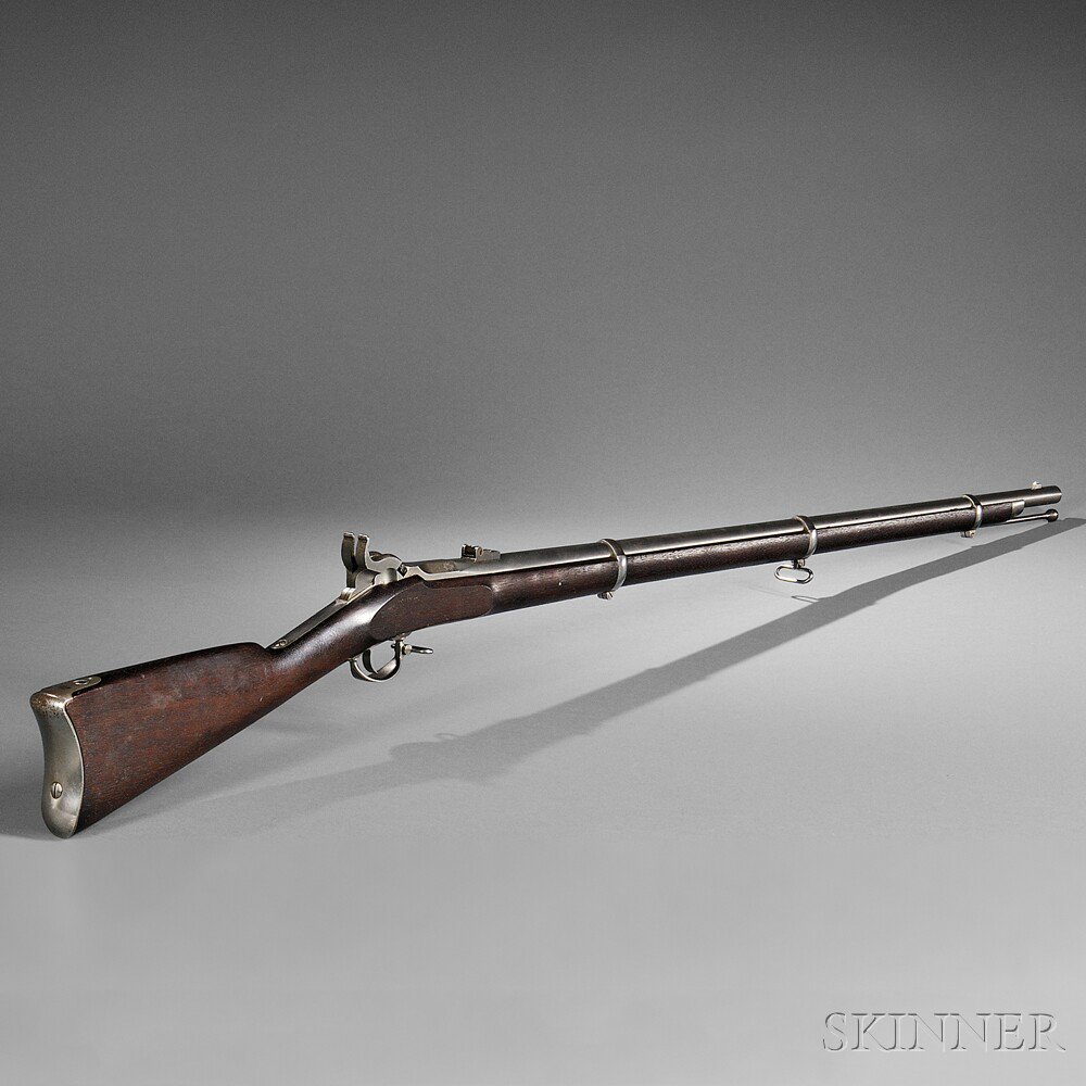 Appraisal: Model U S Double Rifle-musket c - walnut stock with