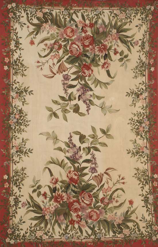 Appraisal: Aubusson Tapestry Second Quarter th Century Beige ground with floral