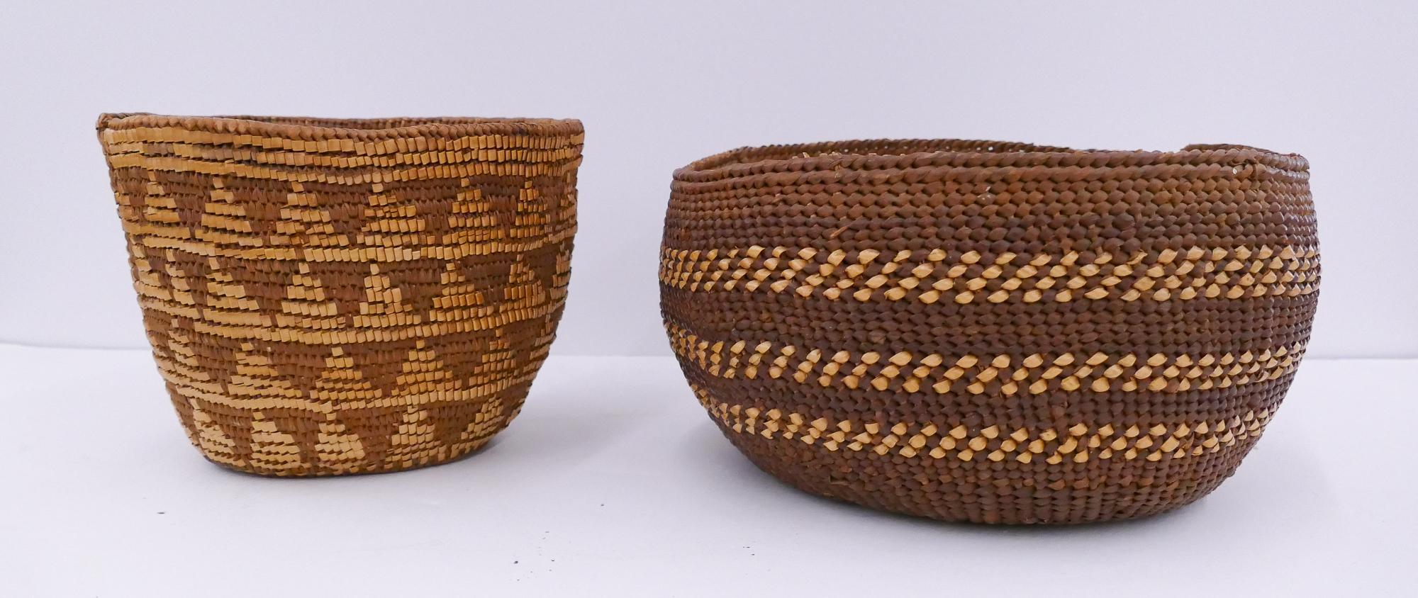 Appraisal: pc Old Salish Indian Baskets- largest x ''