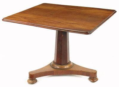 Appraisal: A Victorian mahogany breakfast table the rectangular moulded edge tilt