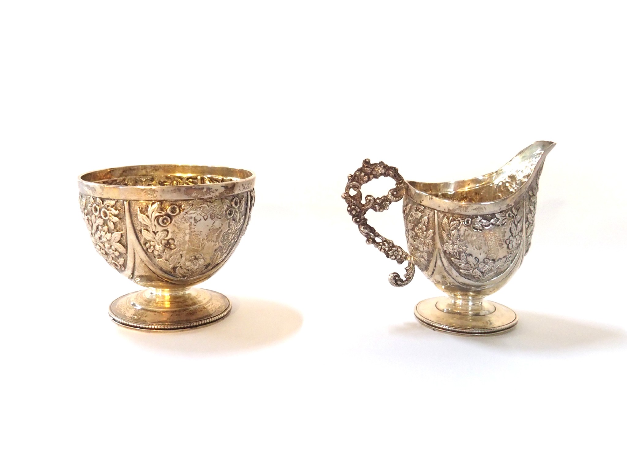 Appraisal: A Victorian silver sugar and cream London oz