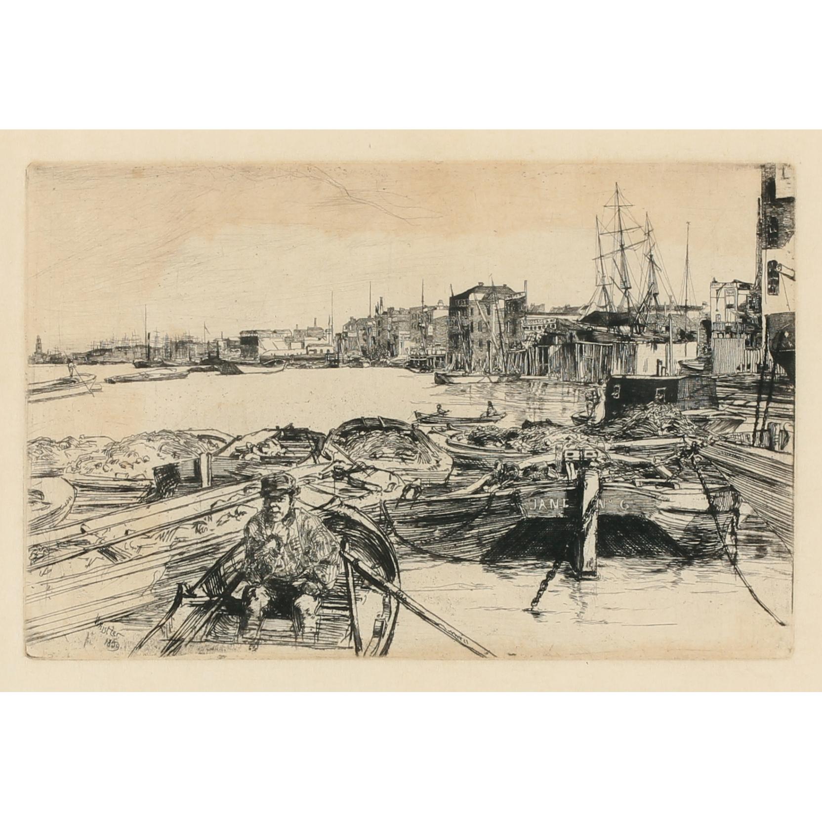 Appraisal: James McNeill Whistler American - The Pool etching and drypoint