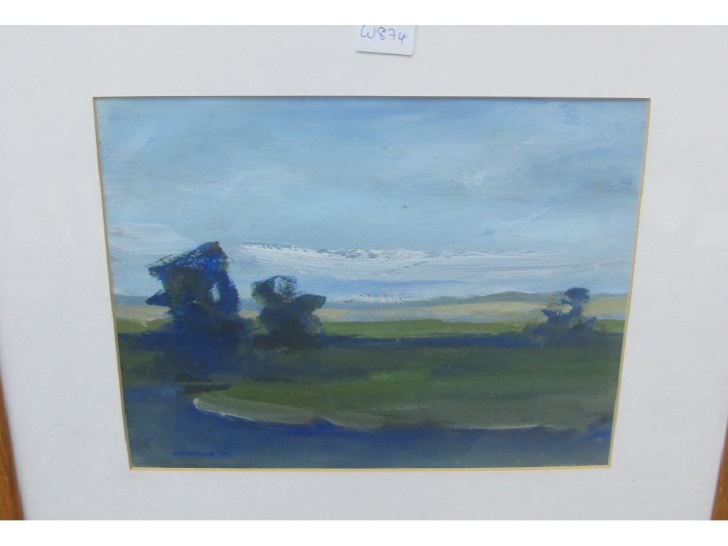 Appraisal: D KIRKWOOD Gouache landscape signed and dated '