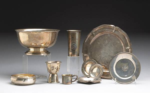 Appraisal: A group of sterling table articles and flatware Comprising in