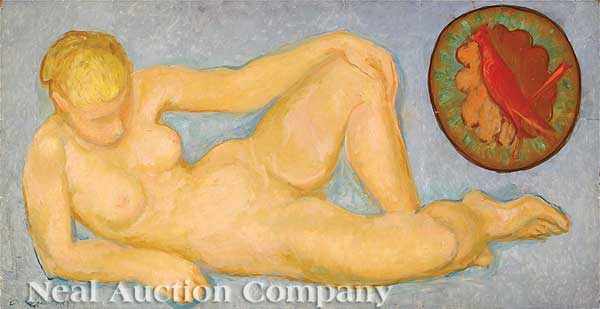 Appraisal: Charles Whitfield Richards American New Orleans - Reclining Odalisque oil