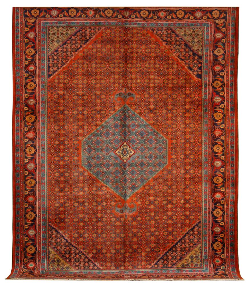 Appraisal: ORIENTAL RUG BIDJAR ' x ' Hexagonal slate blue medallion