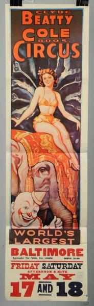 Appraisal: Lot of Large Assorted Circus Posters Circa s to s