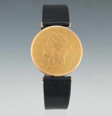 Appraisal: A Scarce Corum American Twenty Dollar Coin Watch American Lady