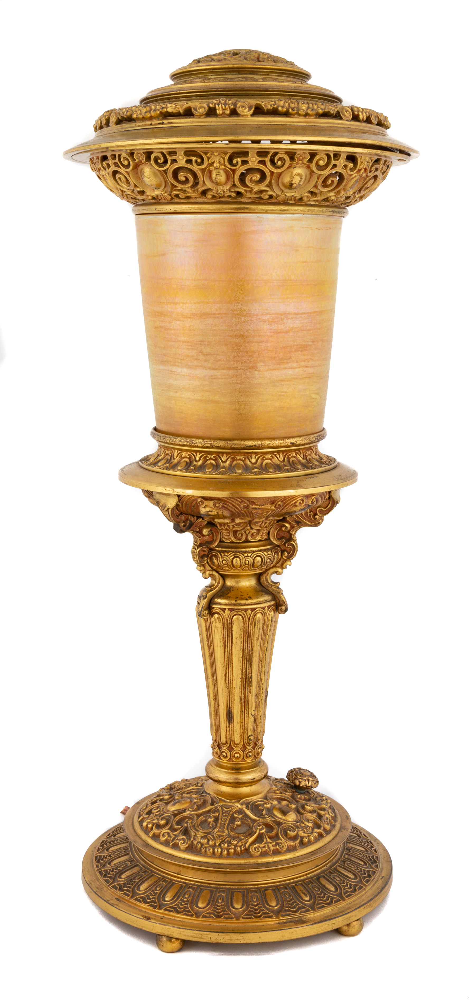 Appraisal: TIFFANY STUDIOS NEW YORK VENETIAN NEWEL POST LAMP Early th