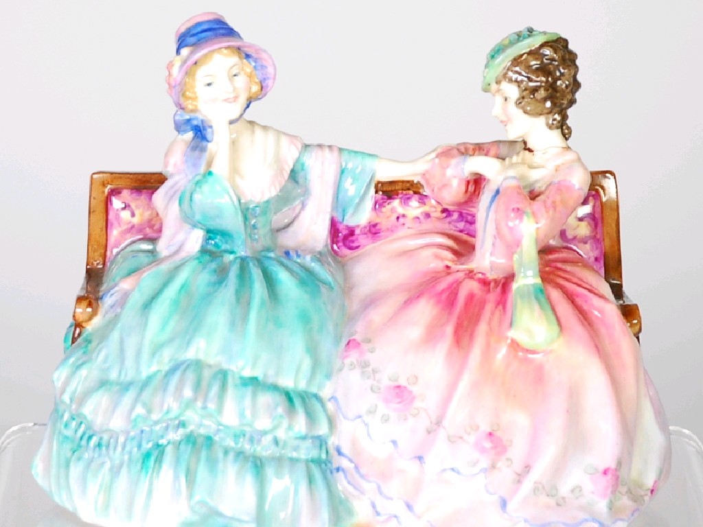 Appraisal: ROYAL DOULTON CHINA GROUP 'THE GOSSIPS' HN cm high printed