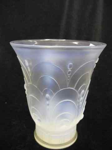 Appraisal: Sabino French Opalescent Art Glass Vase Art Deco designs ''