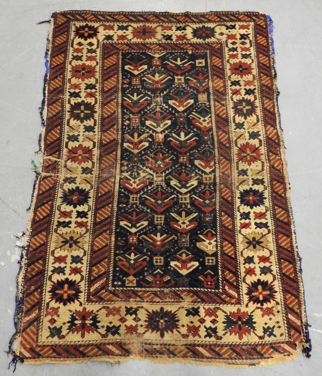 Appraisal: MIDDLE EASTERN ORIENTAL GEOMETRIC CARPET RUG Middle East th CenturyRed