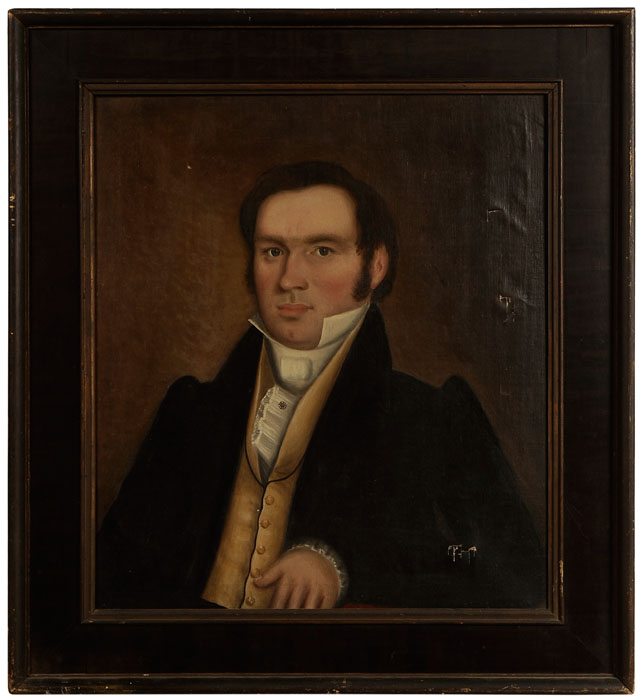 Appraisal: American or British School th century Portrait of a Gentleman