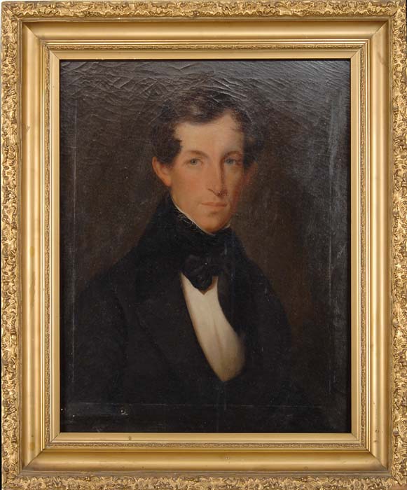 Appraisal: UNSIGNED American Mid th Century PORTRAIT OF JOSIAH PRICE Oil