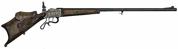 Appraisal: German Schuetzen Rifle by Buchel x cal barrel S N