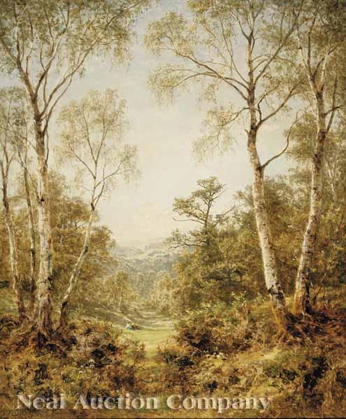 Appraisal: Benjamin Williams Leader British - A Woodland Vale Perhaps in