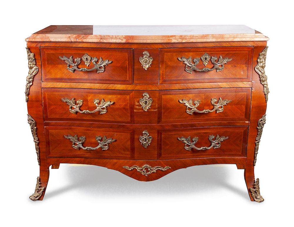 Appraisal: A Louis XV Style Bombe Chest Height x width x