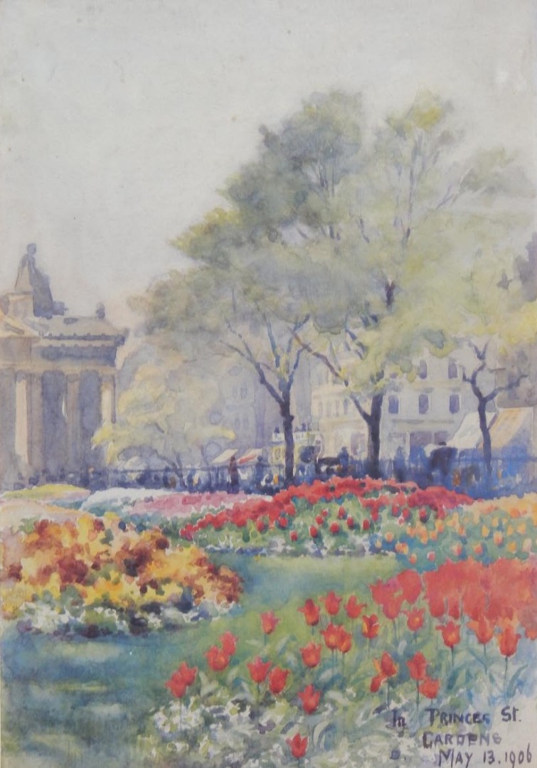 Appraisal: Mildred Anne Butler - In Princes St Gardens May watercolour