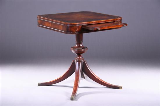 Appraisal: NEOCLASSICAL STYLE PEDESTAL BASE MAHOGANY OCCASIONAL TABLE th century with