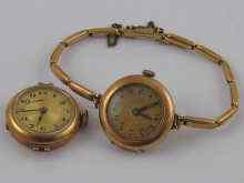 Appraisal: A yellow metal tests carat gold lady's wrist watch and