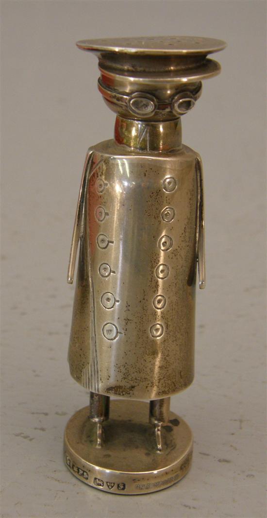 Appraisal: Edward VII novelty silver pepperette in the form of a