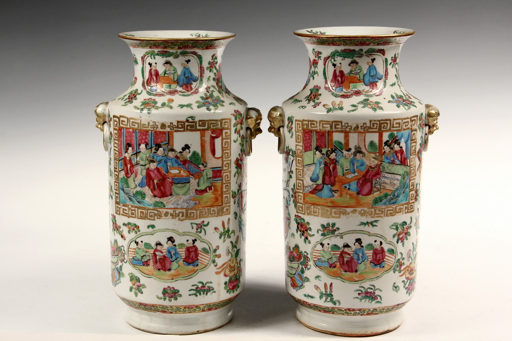 Appraisal: PAIR CHINESE PORCELAIN VASES - Important Mid th c Pair