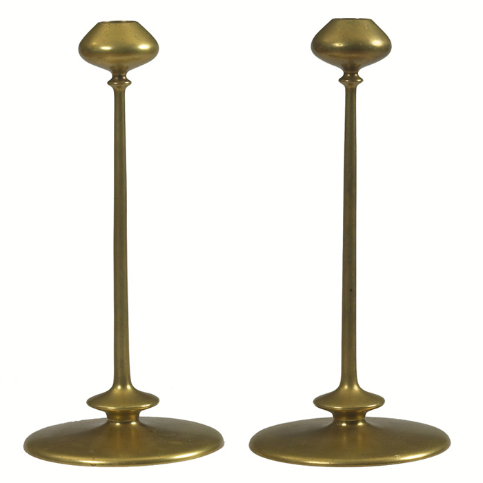 Appraisal: Excellent Jarvie candlesticks pair Beta model in brass original brass