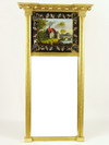 Appraisal: MIRROR - Federal period two panel wall mirror carved and